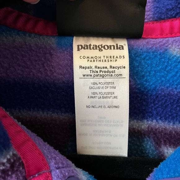 Patagonia Synchilla Women’s XS Snap-T Fleece Pullover in Tango Aztec Purple - Picture 11 of 12